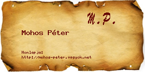 Mohos Péter névjegykártya